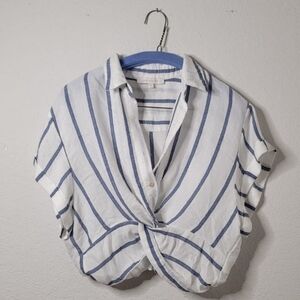 Olivaceous Striped Crop Top - M